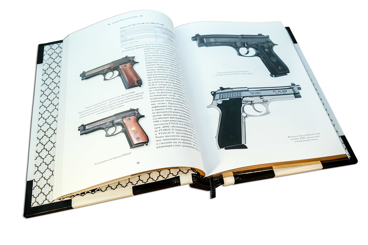Книга в кожаном переплете "Боевые пистолеты мира" - артикул: 505366 | Мосподарок 