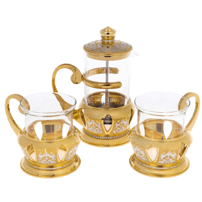 Френч-пресс  для чая "Чаепитие" на 2 персоны, Златоуст