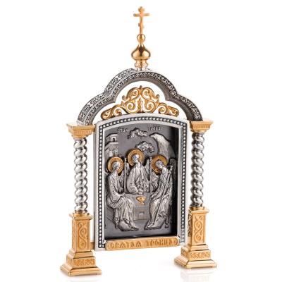 Парадная серебряная икона «Троица»
