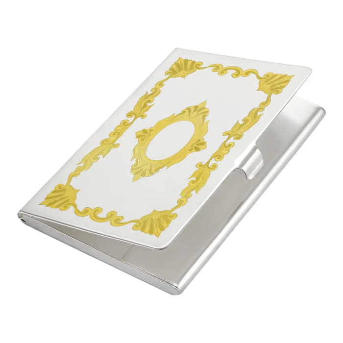 Серебряная визитница № 12 с позолотой - артикул: AK01843 | Мосподарок 