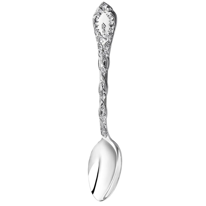 Серебряный столовый набор "Виноградная лоза": вилка, ложка, нож, чайная ложка., на 6 персон - артикул: AK01130 | Мосподарок 