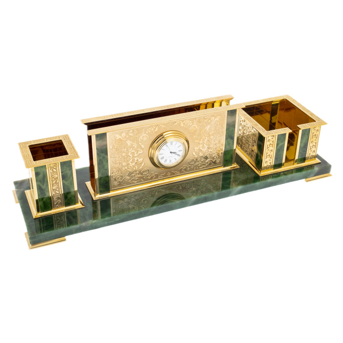 Набор настольный из нефрита "Президентский" Златоуст - артикул: 301609 | Мосподарок 