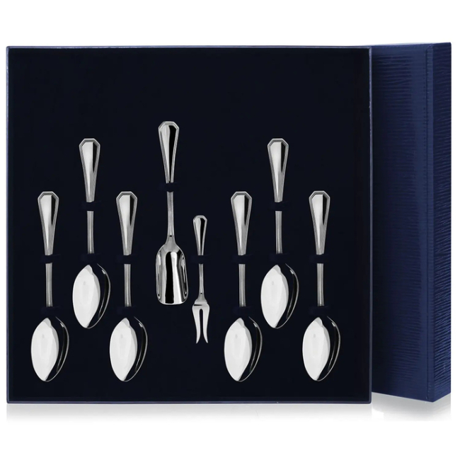 Набор чайный серебряный "Элегант" 8 предметов, на 6 персон, футляре Набор чайный серебряный "Элегант" 8 предметов, на 6 персон, футляре