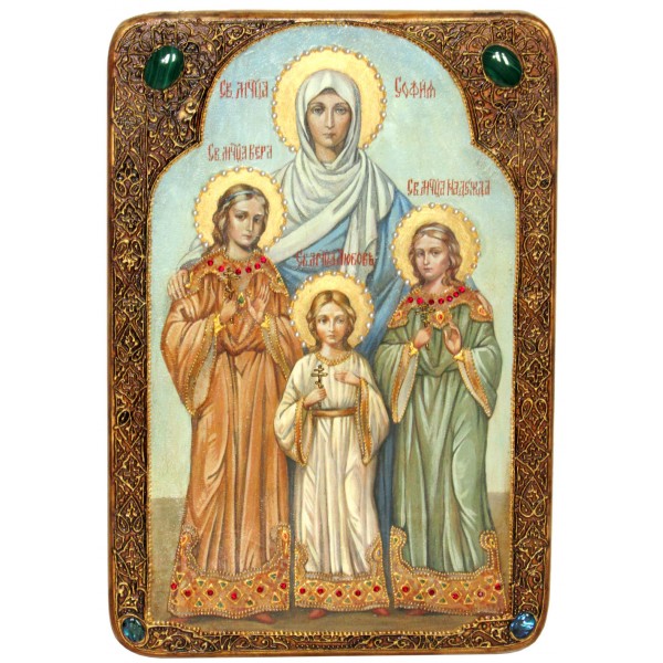 Живописная икона "Вера, Надежда, Любовь и мать их София" - артикул: 810601 | Мосподарок 