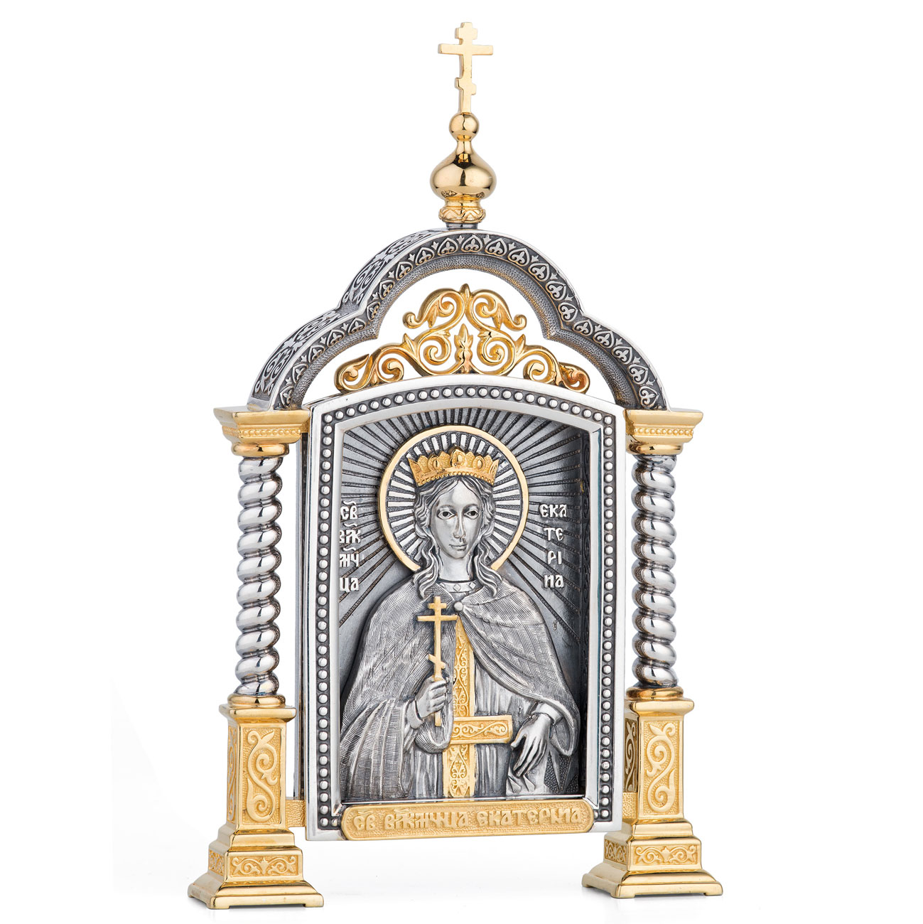 Парадная серебряная икона «Святая Екатерина»