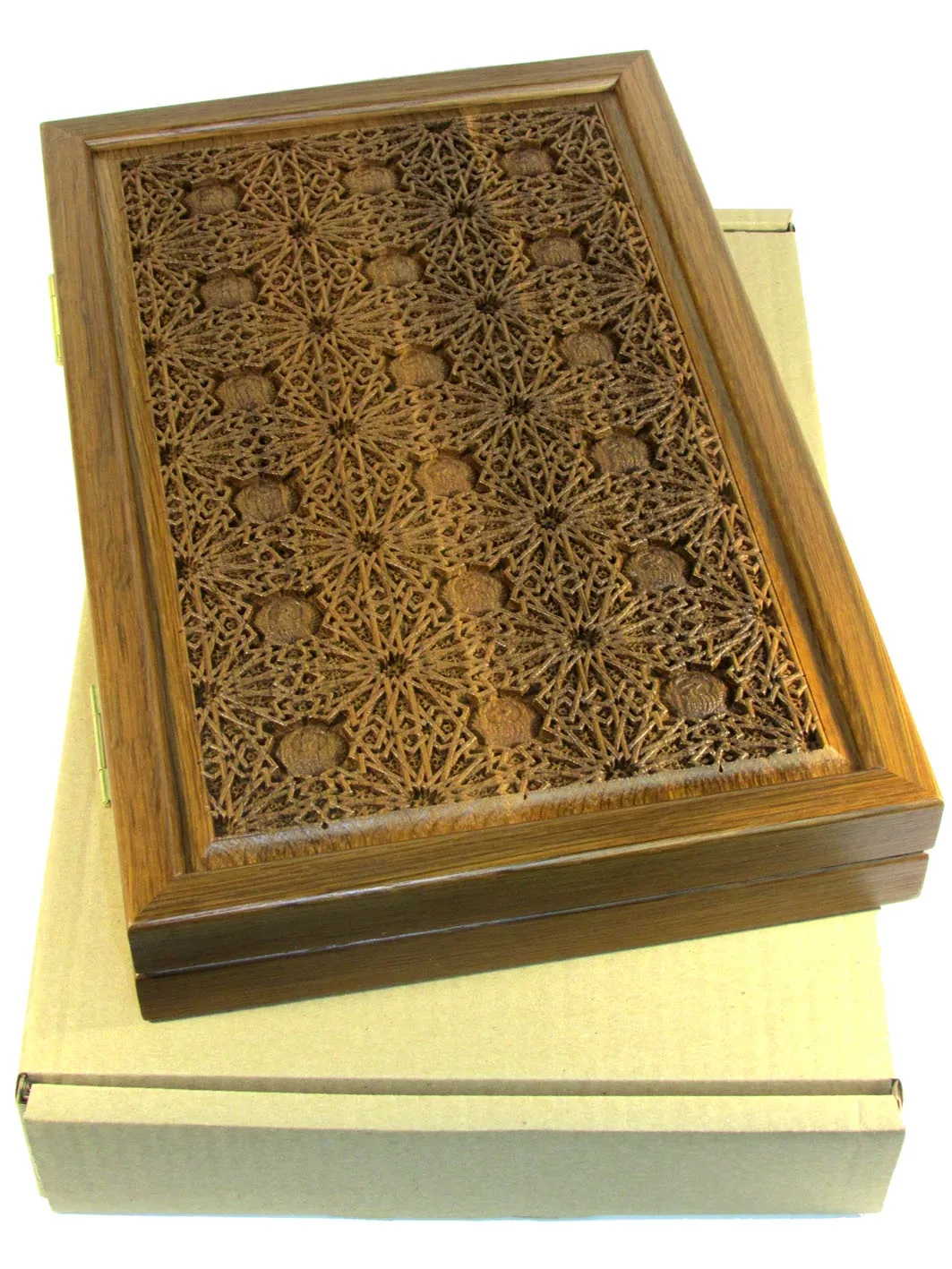 Резные нарды из массива мореного дуба Арабеска-6 - артикул: 120-194 | Мосподарок 