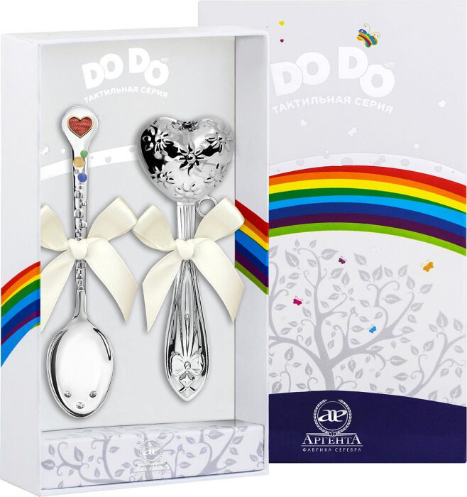 Набор серебряный для малышей DODO "Сердечко" (2 предмета) - артикул: AK01476 - стоимость: 22 000 руб. Набор серебряный для малышей DODO "Сердечко" (2 предмета) - артикул: AK01476 | Мосподарок