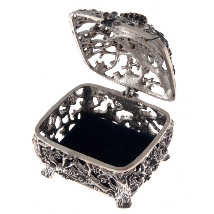 Серебряная шкатулка "Павлин" с чернением - артикул: AK01293 - стоимость: 43 400 руб. Серебряная шкатулка "Павлин" с чернением - артикул: AK01293 | Мосподарок