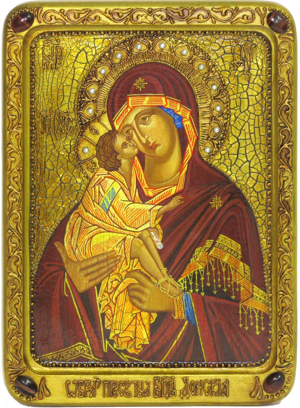 Живописная Донская икона Пресвятой Богородицы на кипарисе - купить в Москве | Мосподарок 