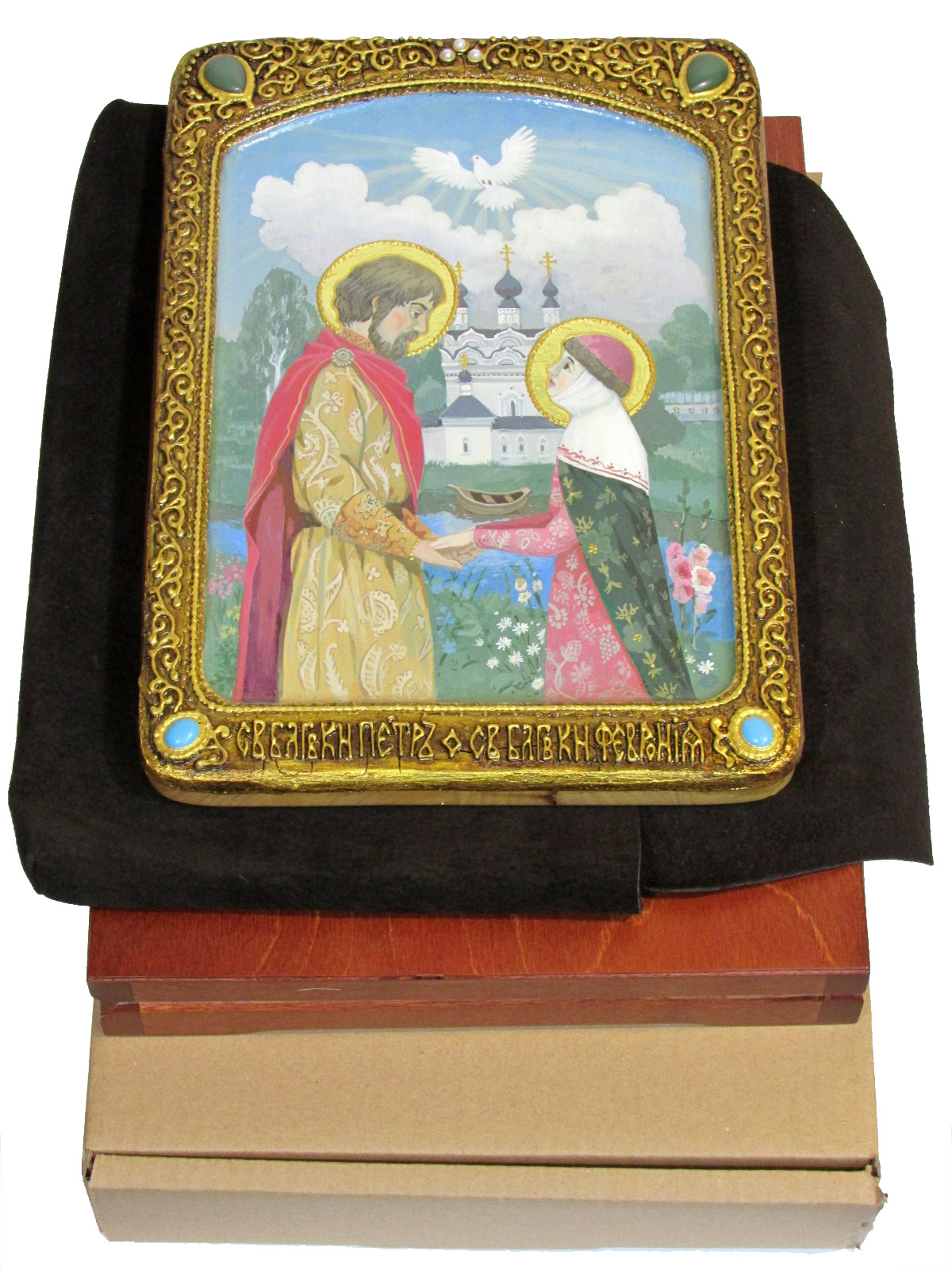 Живописная икона "Петр и Феврония" - купить в Москве | Мосподарок 