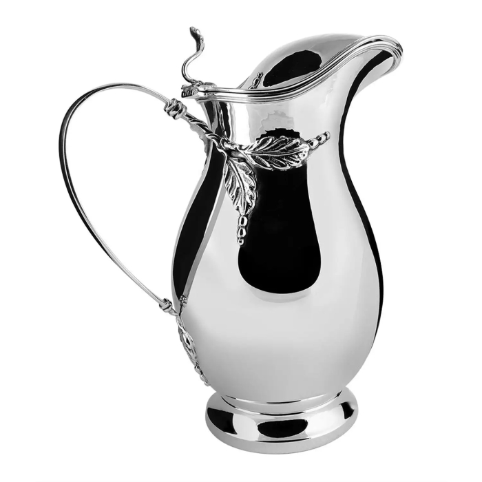 Серебряный кувшин "Листья" с крышкой - артикул: AK01565 | Мосподарок 