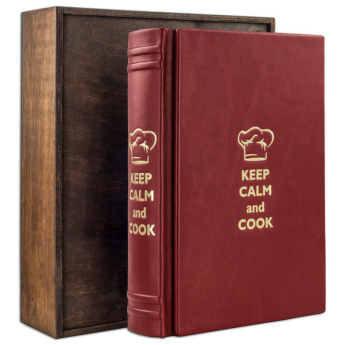 Книга в кожаном переплете "Книга для записи кулинарных рецептов" - артикул: 505428 | Мосподарок 