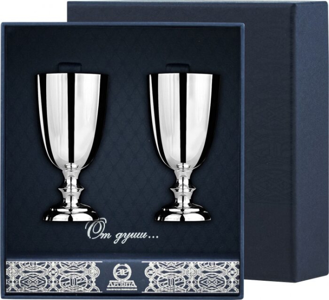 Набор рюмок для водки из серебра №1 на 2 персоны Набор рюмок для водки из серебра №1 на 2 персоны