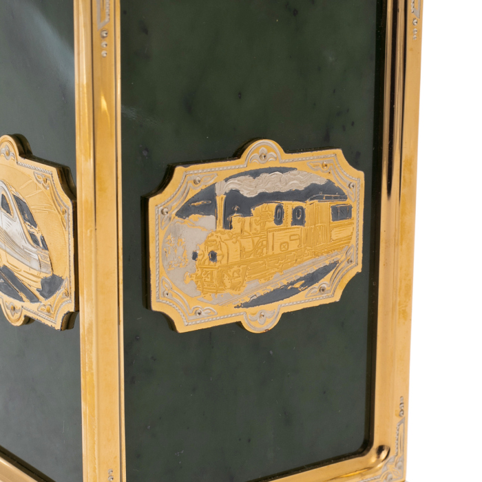 Сувенир из нефрита "Фонарь ЖД" Златоуст - артикул: 301549 | Мосподарок 