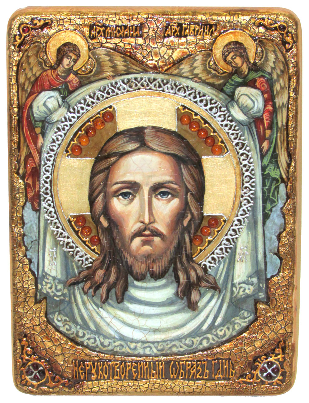 Живописная икона "Спас Нерукотворный" на кипарисе - купить в Москве | Мосподарок 