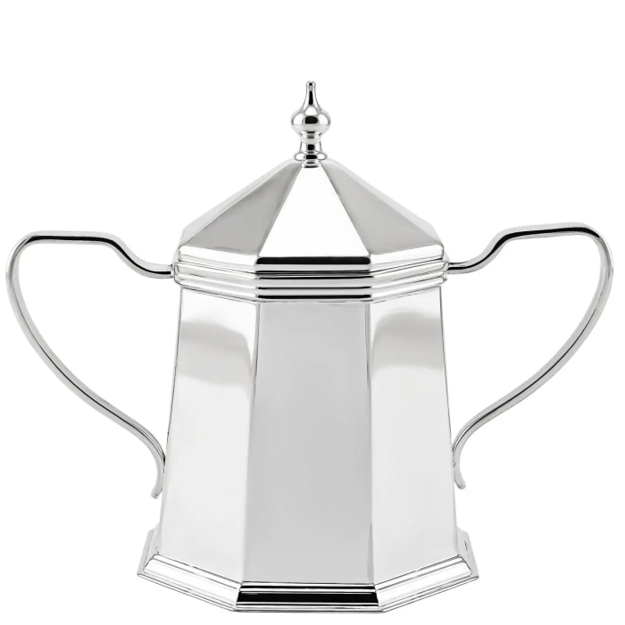 Серебряная сахарница восьмиугольная на 2 порции - артикул: AK01802 | Мосподарок 