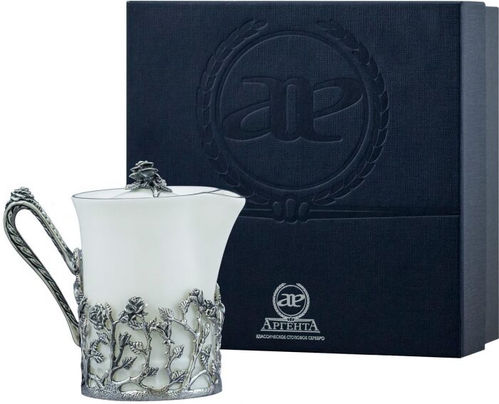 Серебряный сливочник "Роза" - артикул: AK01556 - стоимость: 57 800 руб. Серебряный сливочник "Роза" - артикул: AK01556 | Мосподарок