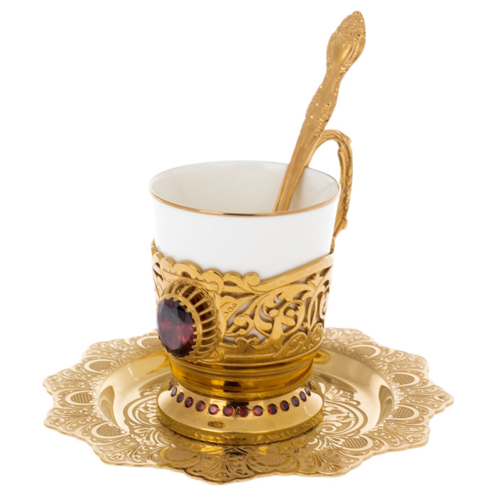 Кофейная пара "Гранат" Златоуст - артикул: 301194 | Мосподарок 