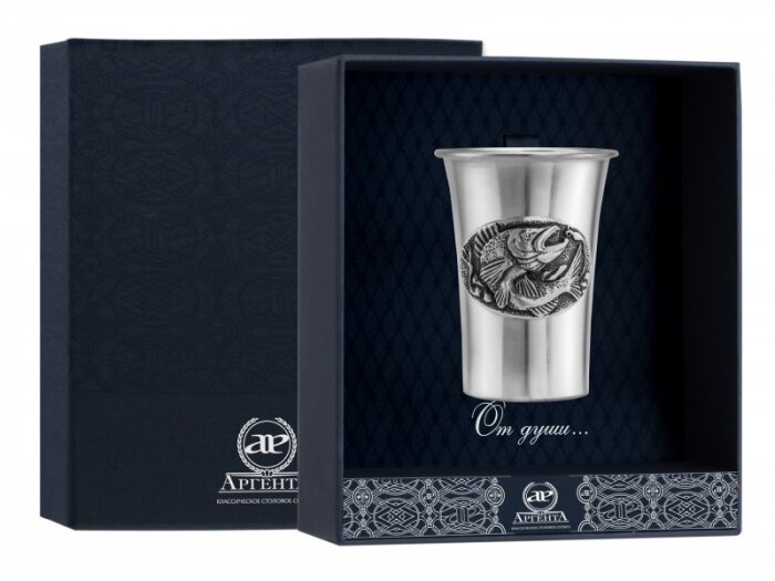 Серебряная стопка "Судак" с чернением, на 1 персону - артикул: AK01594 - стоимость: 26 100 руб. Серебряная стопка "Судак" с чернением, на 1 персону - артикул: AK01594 | Мосподарок
