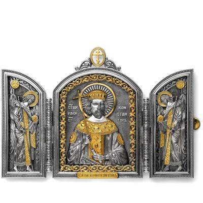 Серебряный складень «Святой Константин»