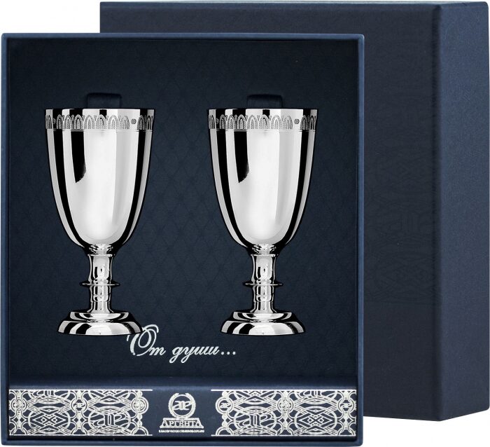 Набор рюмок для водки из серебра "Император" на 2 персоны - артикул: AK01308 - стоимость: 27 900 руб. Набор рюмок для водки из серебра "Император" на 2 персоны - артикул: AK01308 | Мосподарок