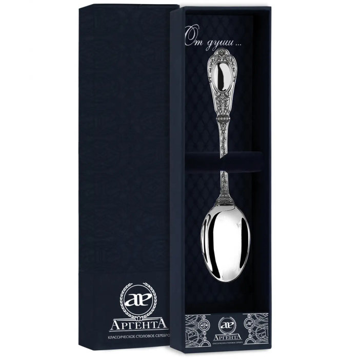 Серебряная чайная ложка "Фамильная" - артикул: AK01274 - стоимость: 16 900 руб. Серебряная чайная ложка "Фамильная" - артикул: AK01274 | Мосподарок