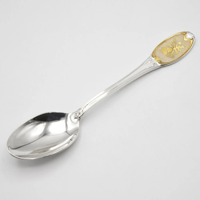 Набор для чая из фарфора и серебра "Колокольчики": 2 предмета, на 1 персону - артикул: AK01881 | Мосподарок 