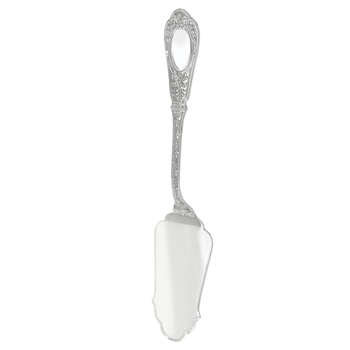 Серебряный чайный набор "Фамильный": вилка для лимона, лопатка для пирожного, совок для сахара - артикул: AK01844 | Мосподарок 