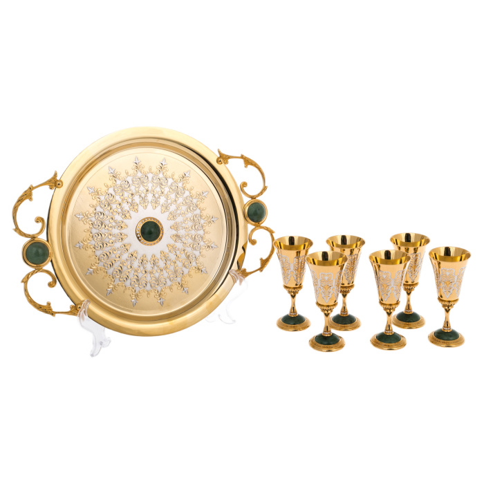 Набор фужеров на 6 персон "Нефритовый" Златоуст - артикул: 301501 | Мосподарок 