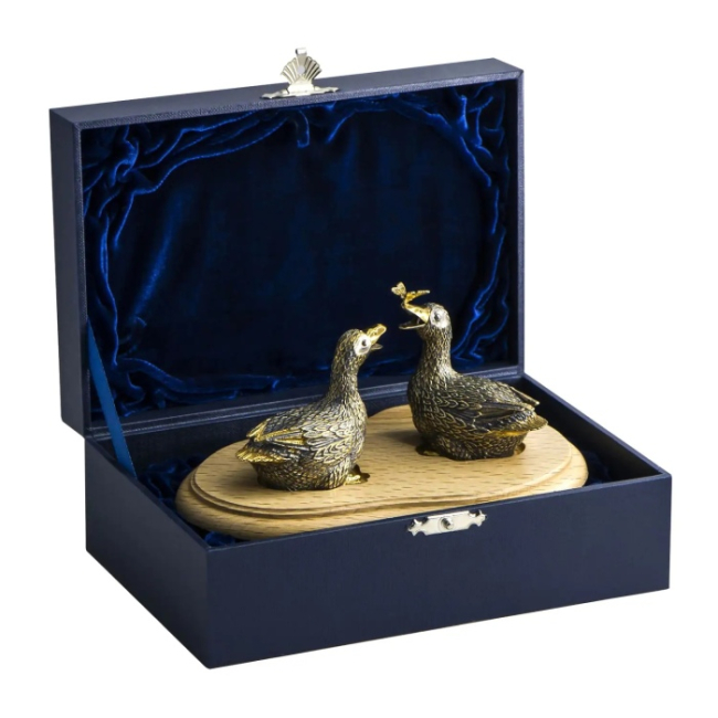 Серебряный набор для специй "Утки" Серебряный набор для специй "Утки"