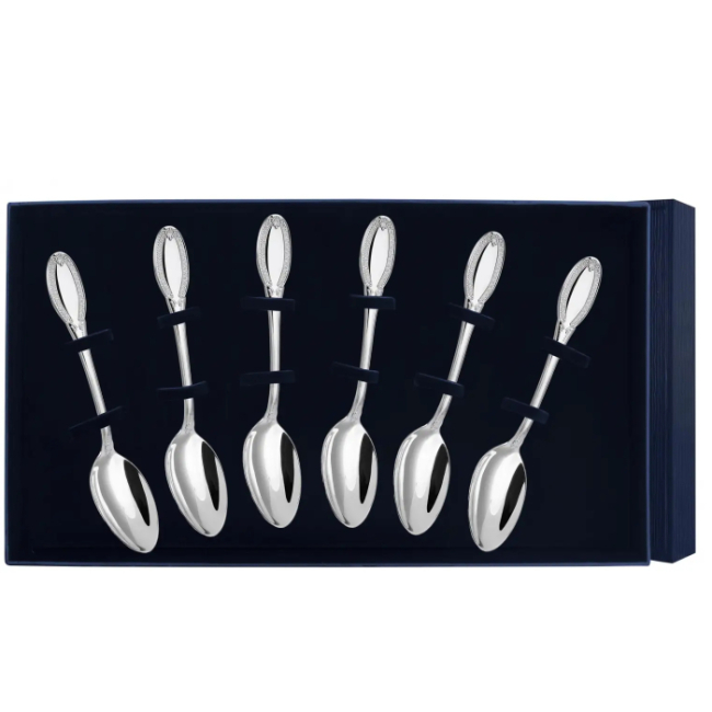 Набор серебряных чайных ложек"Император - веер"  на 6 персон Набор серебряных чайных ложек"Император - веер"  на 6 персон