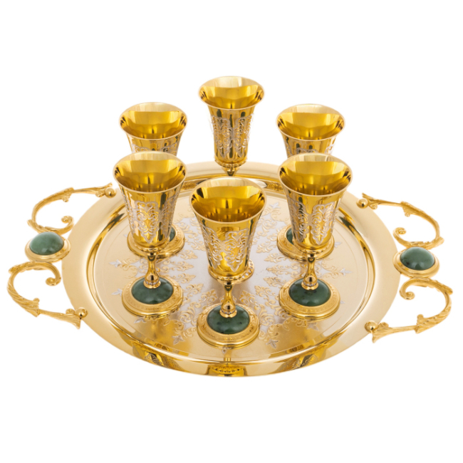 Набор фужеров на 6 персон "Нефритовый" Златоуст