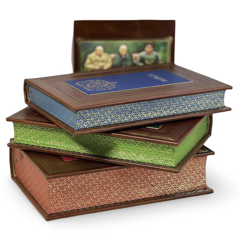 Набор книг в кожаном переплете "Великие" в 3 томах (Черчилль. Сталин. Рузвельт) - артикул: 2105236 | Мосподарок 