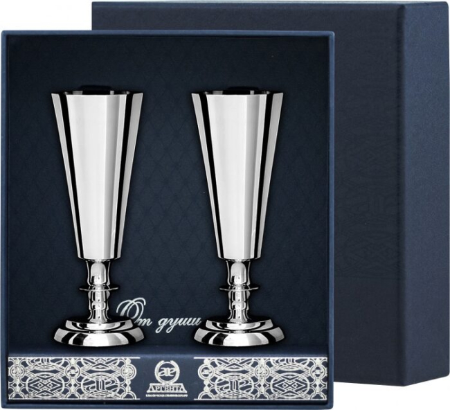 Набор рюмок для водки из серебра №2 на 2 персоны Набор рюмок для водки из серебра №2 на 2 персоны