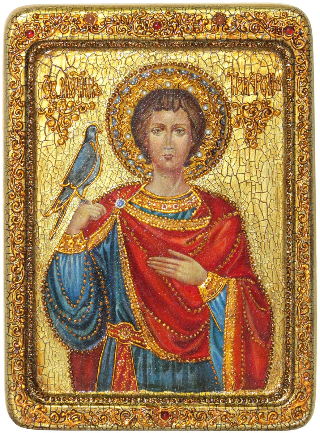 Живописная икона "Святой мученик Трифон" на кипарисе - купить в Москве | Мосподарок 