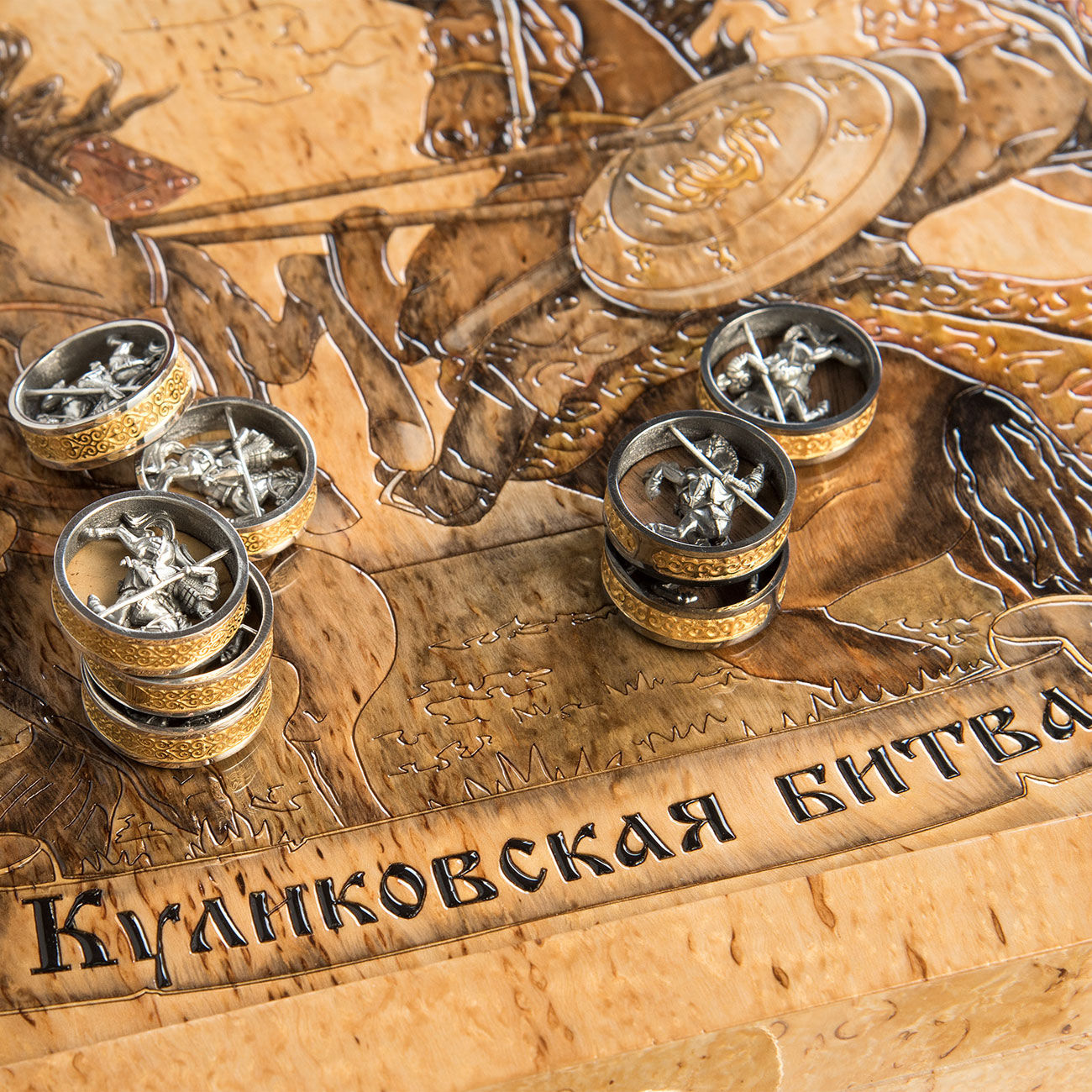 Серебряные нарды «Куликовская битва» - купить в Москве | Мосподарок