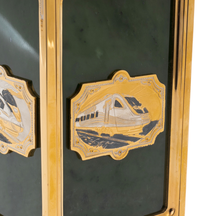 Сувенир из нефрита "Фонарь ЖД" Златоуст - артикул: 301549 | Мосподарок 