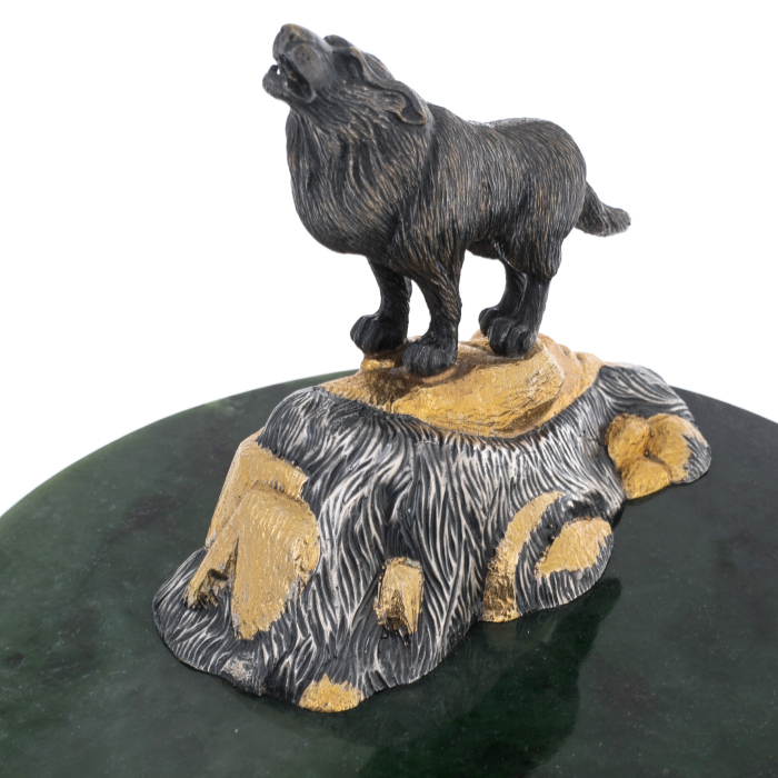 Набор для водки из нефрита "Волк" на 4 персоны, Златоуст - артикул: 301552 | Мосподарок 