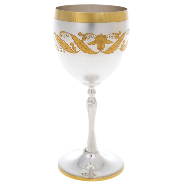 Бокал серебряный "Версаль" с позолотой, №45