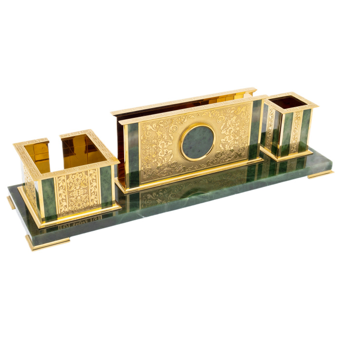 Набор настольный из нефрита "Президентский" Златоуст - артикул: 301609 | Мосподарок 