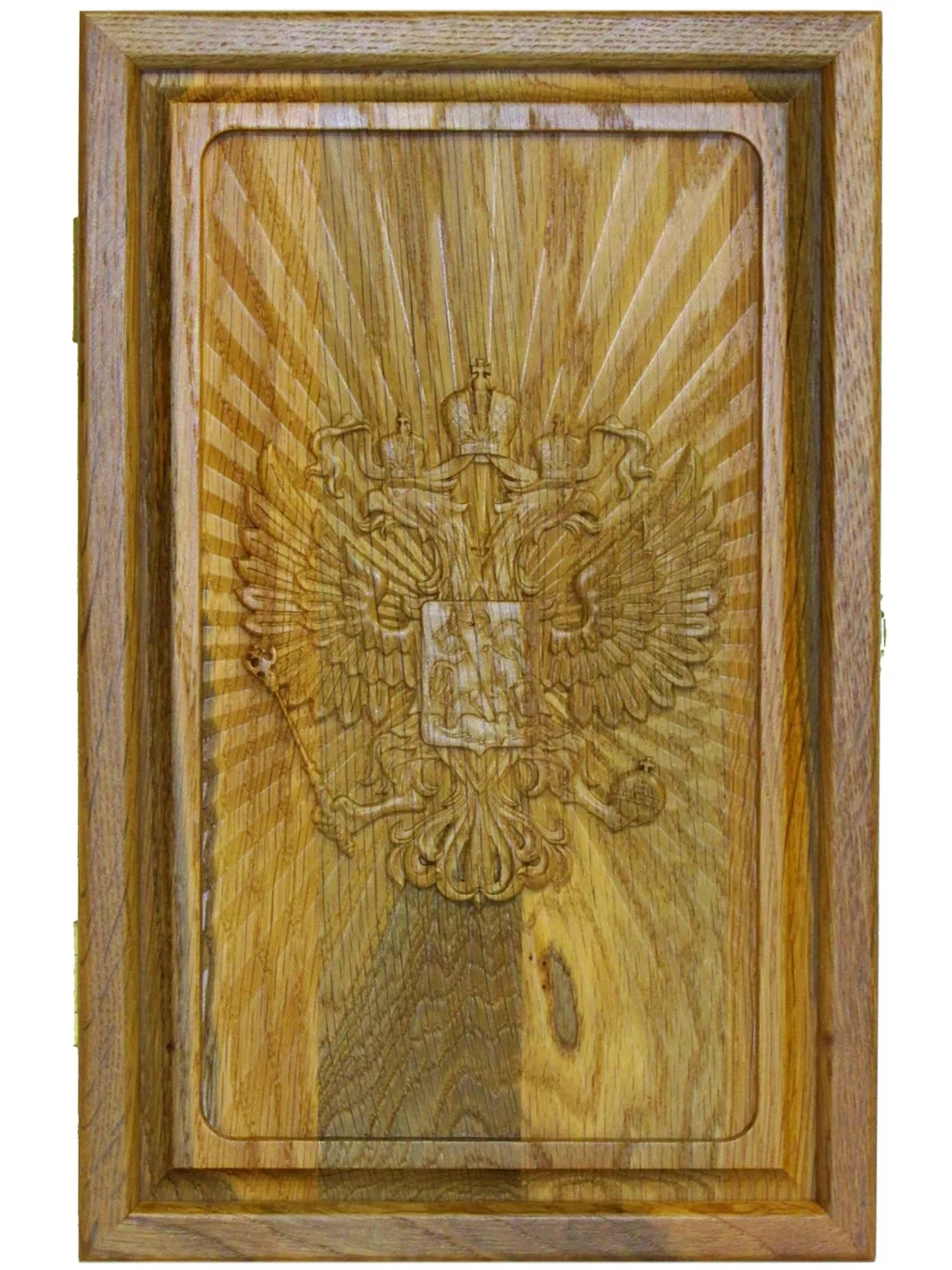 Резные дорожные нарды из массива мореного дуба "Россия" - артикул: 120-139 | Мосподарок 