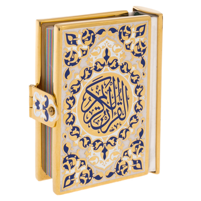 Коран малый "Вера" с синей эмалью, на арабском, Златоуст - артикул: 301366 | Мосподарок 
