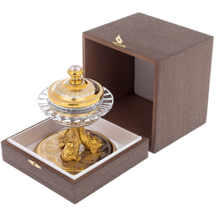 Икорница "На трех китах" Златоуст - артикул: 301283 | Мосподарок 