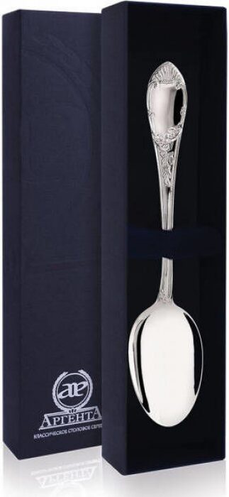 Серебряная десертная ложка "Престиж" - артикул: AK01320 - стоимость: 18 100 руб. Серебряная десертная ложка "Престиж" - артикул: AK01320 | Мосподарок