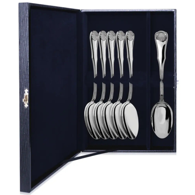 Серебряный набор столовых ложек "Визит" на 6 персон Серебряный набор столовых ложек "Визит" на 6 персон