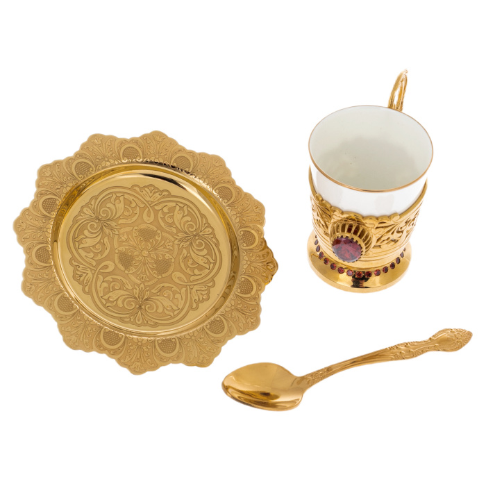 Кофейная пара "Гранат" Златоуст - артикул: 301194 | Мосподарок 