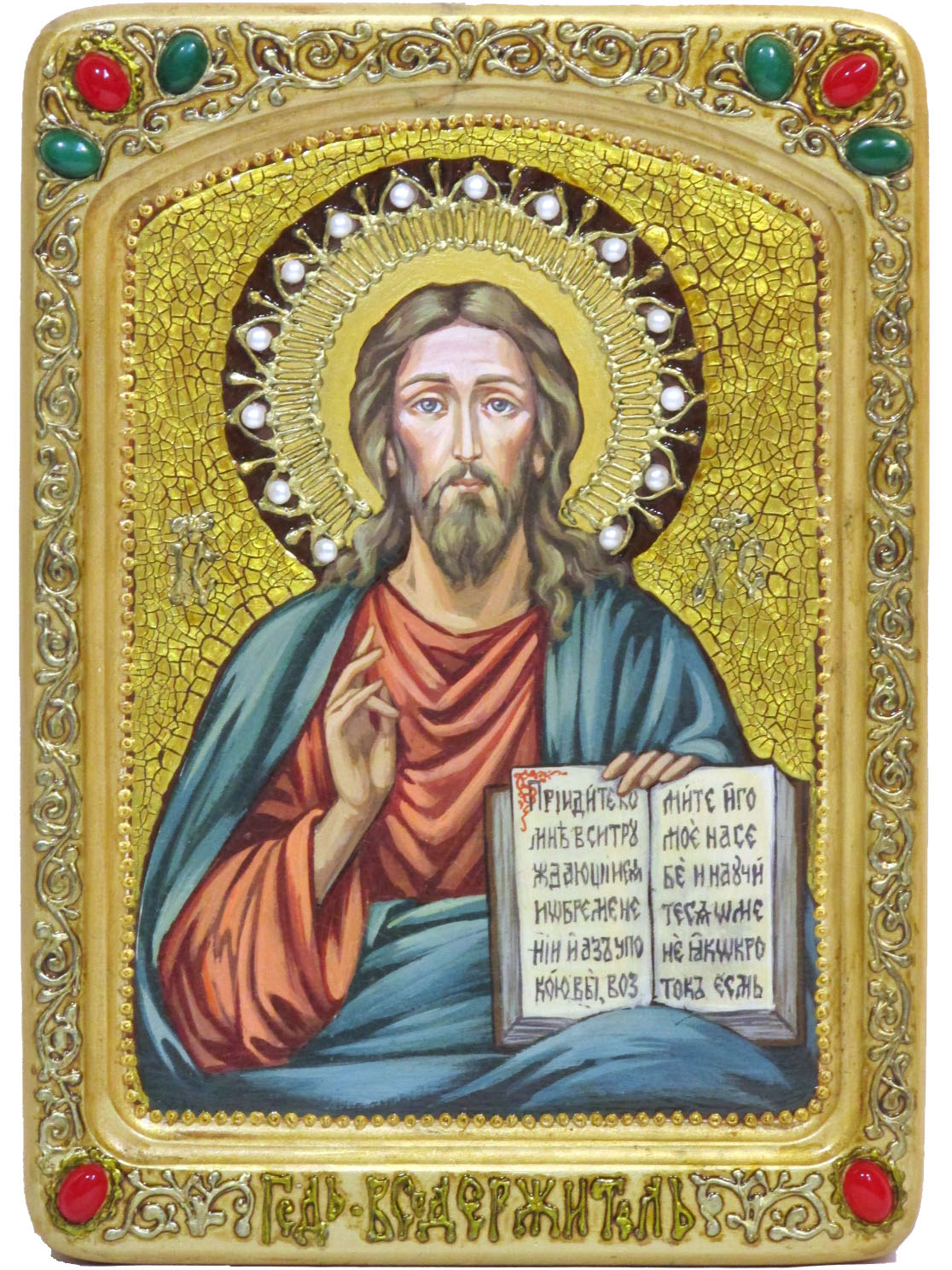 Живописная икона "Господь Вседержитель" на кипарисе - купить в Москве | Мосподарок 