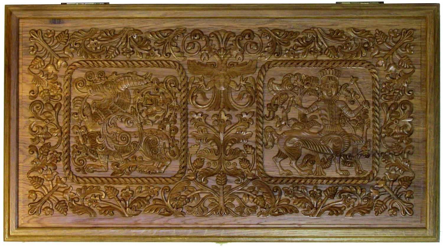 Резные нарды из массива чёрного дуба "Белокаменные-1" - артикул: 120-197 | Мосподарок 