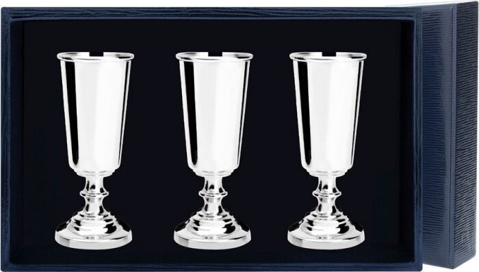 Набор рюмок для водки из серебра "Джентльмен" на 3 персоны - артикул: AK01529 | Мосподарок 