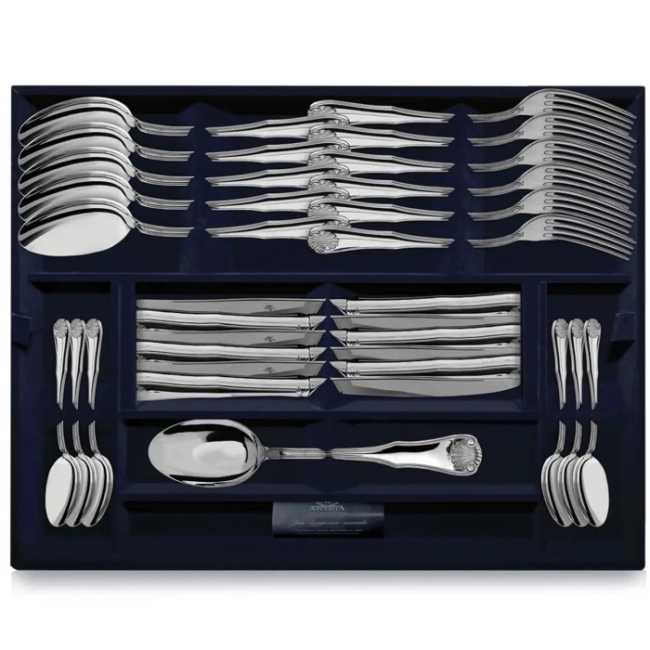 Серебряный столовый набор "Элегант": вилка и ложка, на 6 персон Серебряный столовый набор "Элегант": вилка и ложка, на 6 персон